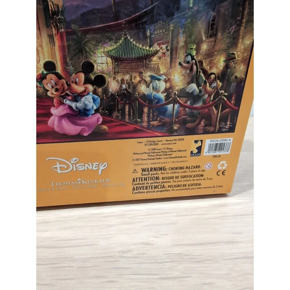 Lot Of  2 Disney Thomas Kinkade Beauty & The Beast Minne Mickey 750 Pc Puzzle